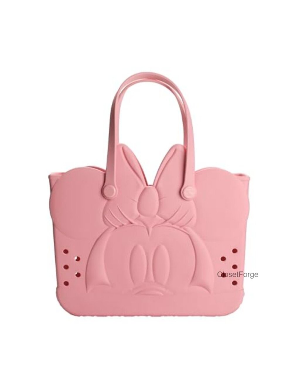 Disney Minnie Mouse EVA Tote Bag - Large Waterproof Rubber Beach Carry-All for